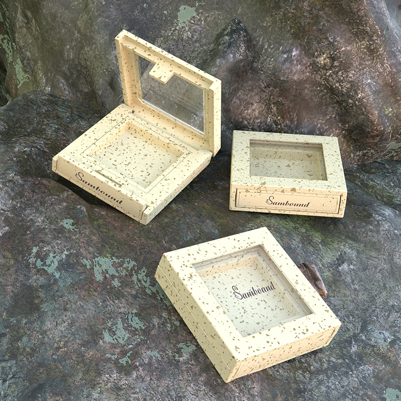 小麥秸稈材質(zhì)粉盒環(huán)?？山到庵С钟∷ogo