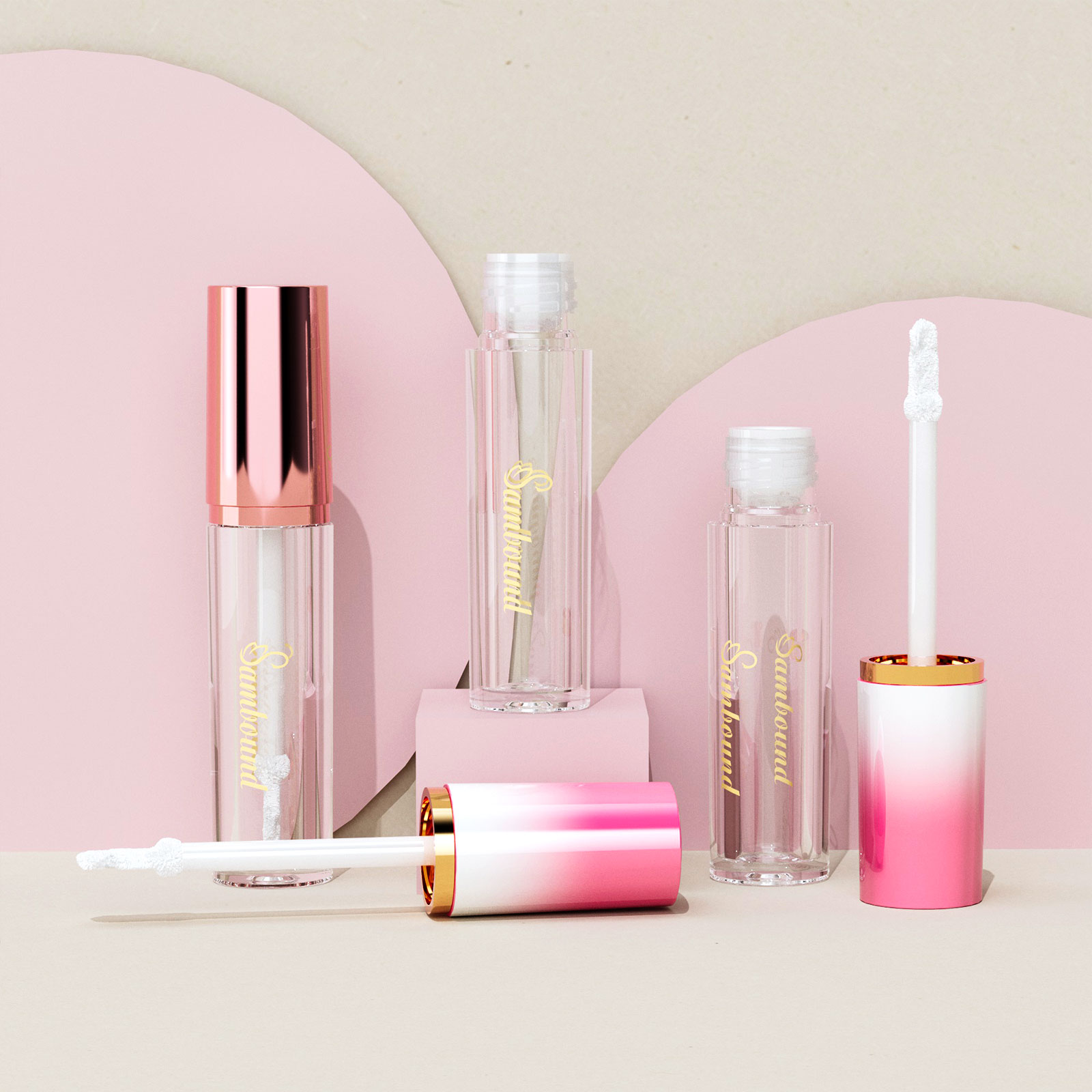 噴漆漸變液體腮紅瓶子